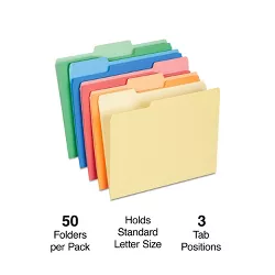 Universal 16420 Heavyweight File Folders Manila 1/3 Cut One-Ply Top Tab 50/Pack Legal 