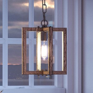 Urban Ambiance Luxury Modern Farmhouse Farmhouse Pendant Light,  12-1/4" x 10",  Galvanized Steel Finish, UHP2743 - 1 of 4