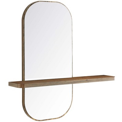 Modway Solstice Mirror – Modern Rectangular Wall Mirror with Wood Frame in Walnut, Vertical or Horizontal Mount
