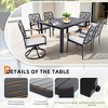 UNISOAR 7PC Outdoor Patio Dining Set with 4 Stationary Chairs and 2 Swivel Rockers - 2 of 4