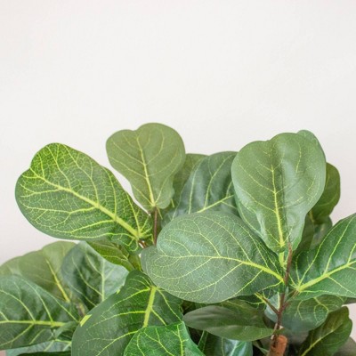 Verdant Charm 6' Silk Fiddle Leaf Fig in Decorative Planter