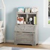 3-tier Wooden Kids Bookcase and Toy Storage Organizer with Flip-Top Lid - 3 of 4
