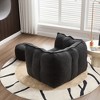 Gulches Soft Chenille Bean Bag Chair with High Resilient Foam & Footstool, Comfortable Square Lazy Sofa for Adults - 3 of 4