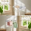 Wall Mounted Clothes Rack, Indoor Outdoor Folding Drying Rack, Retractable Towel Rack, for Laundry, Bathroom, Balcony - 3 of 4