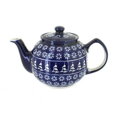 Blue Rose Polish Pottery Winter Nights Teapot