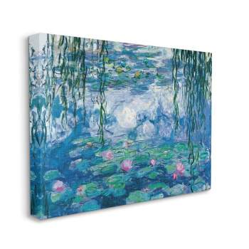 Stupell Industries Classic Water Lilies Painting Monet Pond Detail