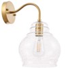 Elegant Lighting Pierce 1 light Brass and Clear seeded glass wall sconce - 3 of 4