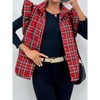 Imily Bela Womens Plaid Puffer Ruffle Sleeveless Lightweight Quilted Vest Fall Winter Padded Gilets Coats - 3 of 4