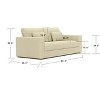 TiramisuBest 83" Modern Sofa Couches for Living Room, 3 Seater Sofa with Detachable Cover & double cushioning,Beige - 3 of 4