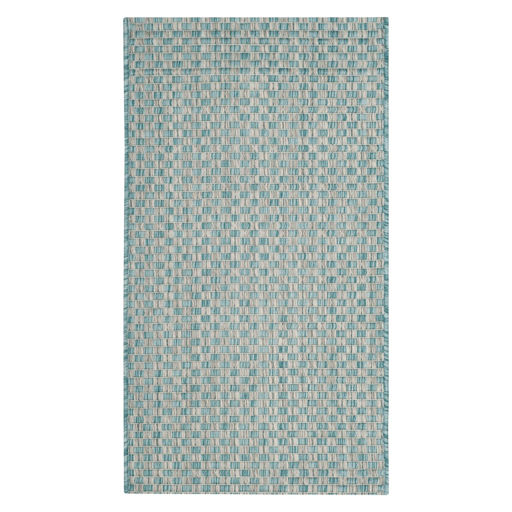 Tabatha 2' x 3'7in Indoor/Outdoor Rug - Light Blue/Light Gray - Safavieh