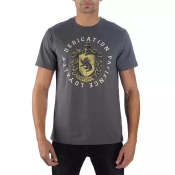 Harry Potter Crest And Motto Mens Charcoal Tee : Target