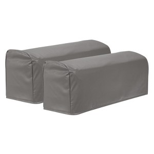 Unique Bargains PU Leather Anti-Slip Stretch Couch Arm Slipcovers 2 Pcs - 1 of 4