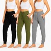3 Pack Ultra Soft Womens Joggers with Zip Pockets - 4 of 4