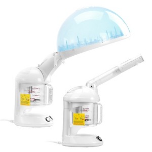 VEVOR Hair Steamer, 2-in-1 Professional Hair & Facial Steamer with Detachable Bonnet Hood, Nano Ionic & UV Ozone Face Steamer, 360° Rotatable Sprayer - 1 of 4