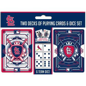 MasterPieces Officially Licensed MLB St. Louis Cardinals 2-Pack Playing cards & Dice set for Adults