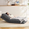Mjkone Foldable Lazy Sofa, 3-in-1 Fold Small Tatami Sofa Bed,Lounge Chair Sofa by day,Pet Friendly Couch - 3 of 4