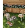 3 Piece Outdoor Bistro Set, Patio Rattan Bistro Set with Coffee Table, Front Porch Chairs Wicker Conversation Set for Lawn, Garden, Balcony, Backyard - 3 of 4