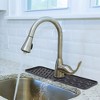 NewHome"Silicone Faucet Mat for Kitchen & Bathroom Sink, Splash Guard, Drain Pad, Drip Catcher, Drying Mat"Black - 2 of 4