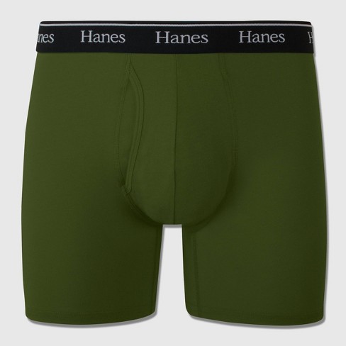 Hanes Originals Premium Men's Boxer Briefs - Olive Green M : Target