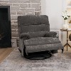Chenille Swivel Rocking Recliner with Side Pocket - 2 of 4