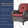 Gymojoy Outdoor Patio Chair Table with Ottoman High Back Club Chair - 3 of 4