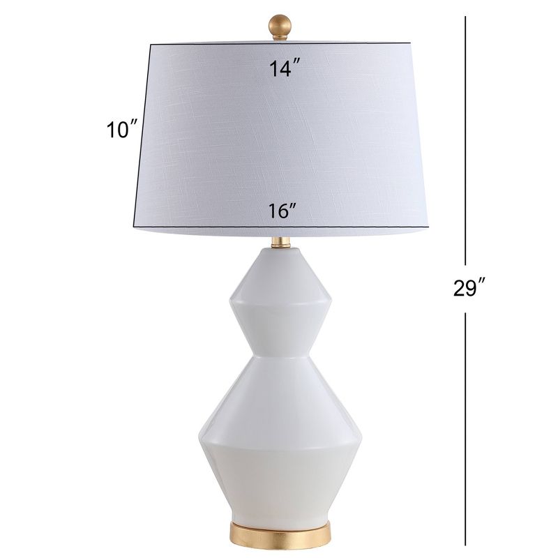 29" Ceramic Alba Geometric Table Lamp (Includes Energy Efficient Light Bulb) - JONATHAN Y, 5 of 8