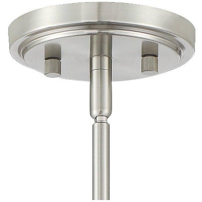 Farmhouse 17" Brushed Nickel Mini Pendant with Clear Glass Shade
