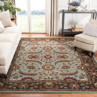 Elegant Heritage 9' x 12' Hand-Tufted Blue Wool Area Rug