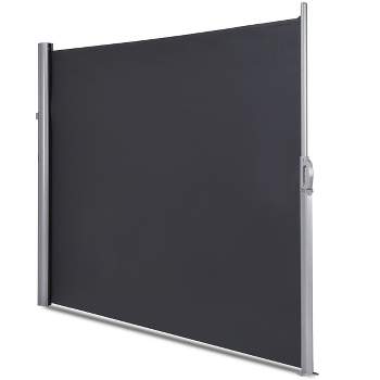 Tangkula 118.5"x 63" H Patio Retractable Folding Side Awning Screen Privacy Divider