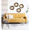 FONTOI Round Retro Wall Mirror with Gold Metal Frame, Decorative Mirror Wall Decor for Living Room, Entryway, Gold, 2.2"*16.3"*16.1" - 2 of 4