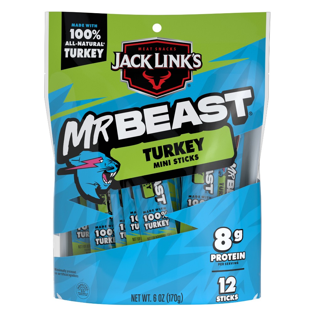 Jack Link's MrBeast Mini Turkey Sticks - 6oz/12ct