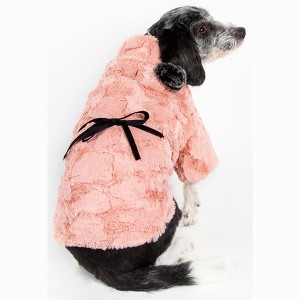 Pet Life (R) Pink-Mink Luxury Designer Dog Coat - 1 of 4