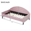 Twin/Full Size Upholstered Daybed with Lights, Pink-ModernLuxe - 4 of 4