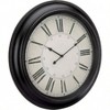 24 inch traditional wall clock for living room bedroom office wooden black classic design housewarming gift - 2 of 4