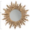 Storied Home Round Driftwood Framed Sunburst Wall Mirror, Natural - 2 of 4