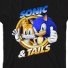 Sonic The Hedgehog Sonic & Tails Gold Ring Youth Girl’s Black Crew Neck Short Sleeve T-shirt - 2 of 3