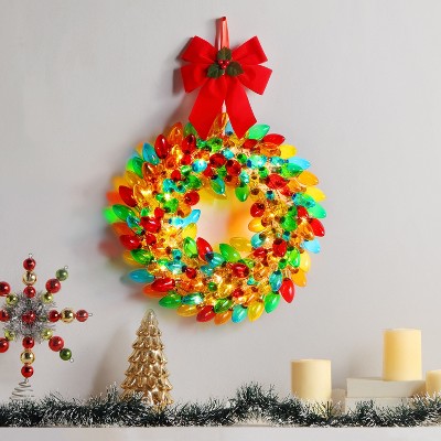 Mr. Christmas Led Nostalgic Bulb Wreath Christmas Decoration Target