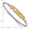 Black Bow Jewelry 14k Yellow Gold Plated Sterling Silver Alpha Epsilon Phi Greek Life Bangle Bracelet 7 Inch - 2 of 3