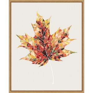 Amanti Art Fall Mosaic Leaf III by Grace Popp Canvas Wall Art Print Framed 23 x 28-in. - 1 of 4