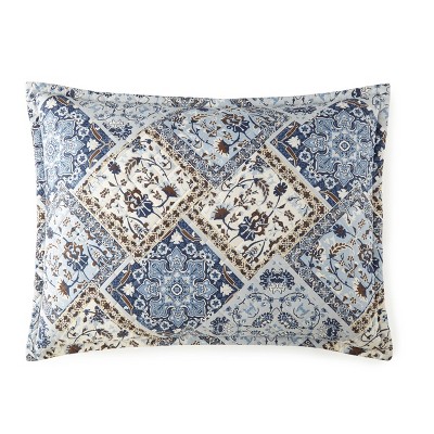 Cottage Charm King-Size Reversible Cotton Quilt Set in Blue