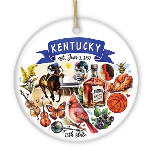 Artistic Kentucky State Themes and Landmarks Christmas Ornament| OrnamentallyYou - 1 of 4