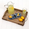 Pavilion Gift Company - Blueberries - 11" Glass Serving Tray with 3 Bowls - Serving Trays - 2 of 4