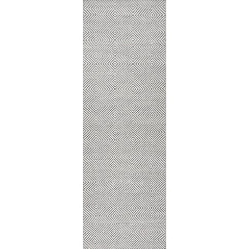 Nuloom Ago Diamond 2x6 Wool Runner Indoor Area Rug For Living Room ...