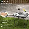 68"3 Pieces Patio Folding Chaise Lounge Set with PVC Tabletop - 4 of 4