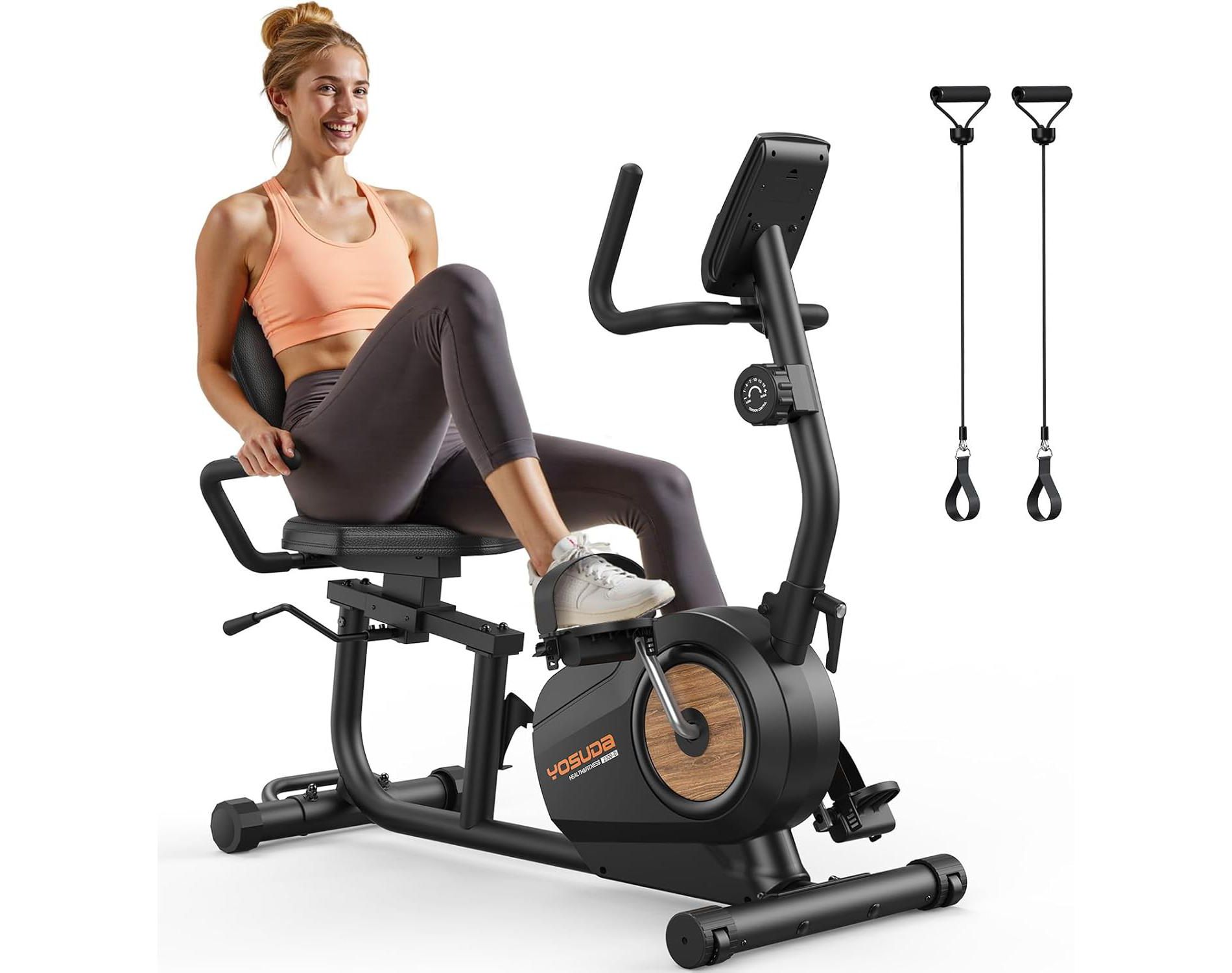 YOSUDA PRO Recumbent Exercise Bike for Home, Recumbent Stationary Bike for Seniors with 16 Level Resistance