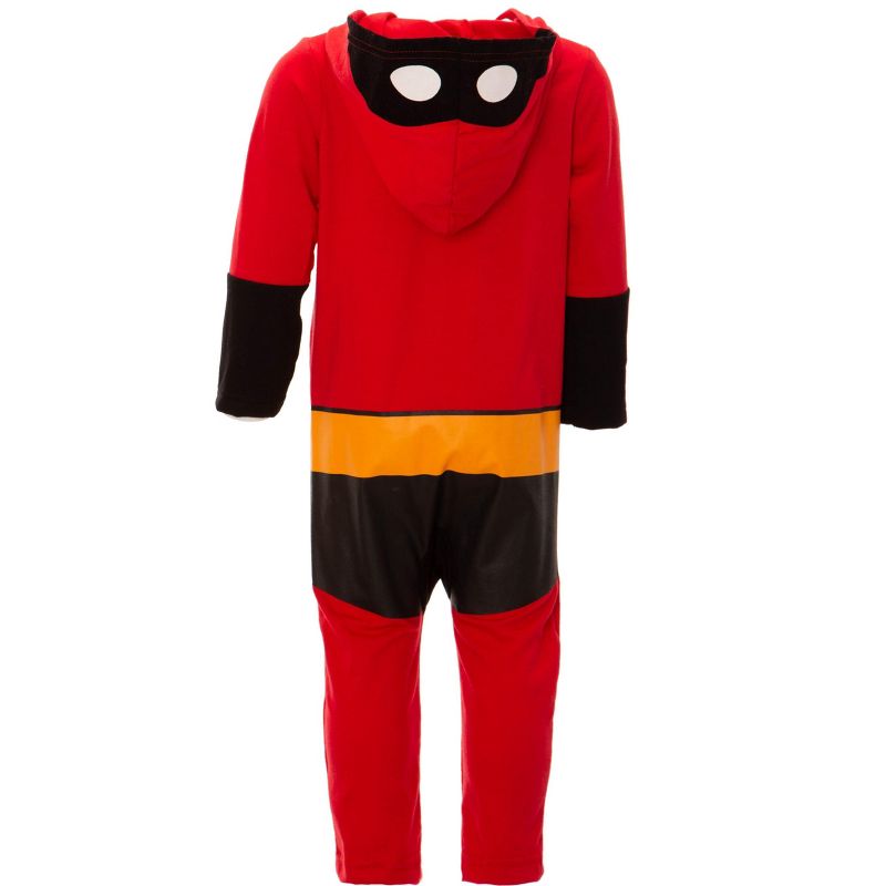 Disney Incredibles Mr. Incredible Zip Up Cosplay Coverall Newborn to Toddler , 3 of 8
