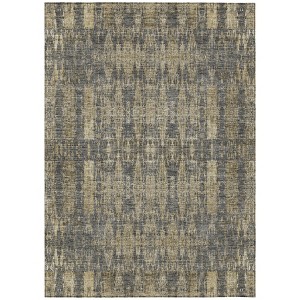 Gray Taupe And Beige Moroccan Washable Indoor Outdoor Area Rug - 1 of 4