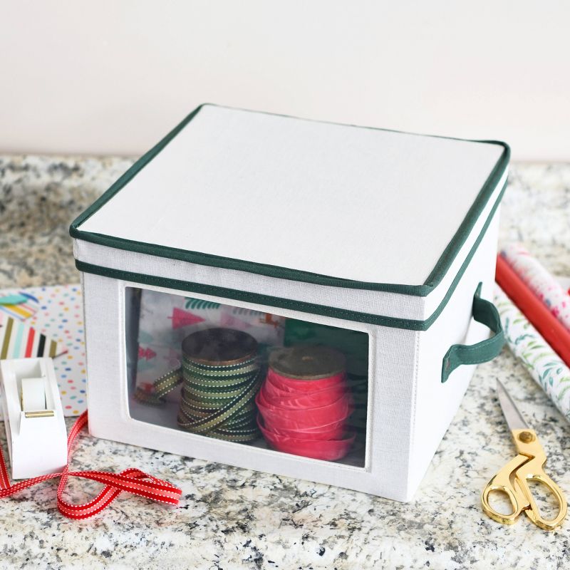 Household Essentials Medium Holiday Storage Box Green, 6 of 12