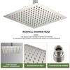 ChicFurnit Showerheads Metal Rainfall Shower Head Settings Diverter High Pressure Showerheads Angle Adjustable for Bathroom, Silver, 16"*16"*3" - 3 of 4