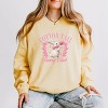 Cotton Tail Bunny Club Bubblegum - Women's Lightweight Garment Dyed Sweatshirt - 2 of 4